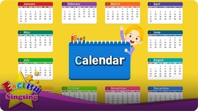 Kids vocabulary: Calendar - Months and Days