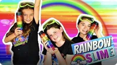 Learn How to Make RAINBOW SLIME with Sparkly Glitter!
