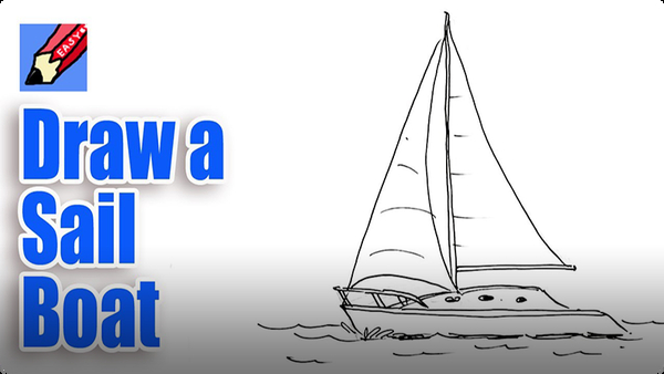 How To Draw A Sail Boat Real Easy Video Discover Fun And Educational Videos That Kids Love Epic Children S Books Audiobooks Videos More