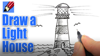 How to Draw a Lighthouse Real Easy