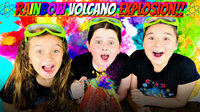 Make a Rainbow Volcano Explosion