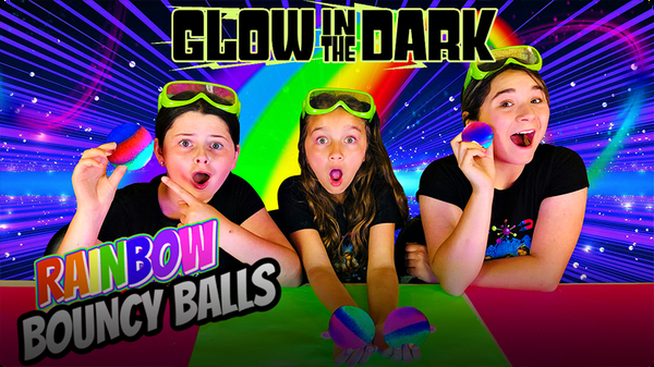 Make GLOW IN THE DARK Rainbow Bouncy Balls!