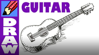 How to Draw a Spanish Guitar Real Easy