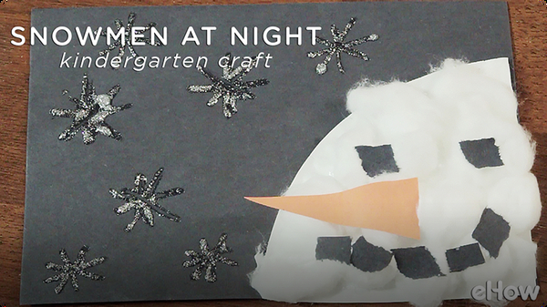 Kindergarten Crafts & Activities for 'Snowmen at Night'