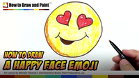 How to Draw a Happy Face Emoji