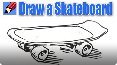 How to Draw a Skateboard Real Easy