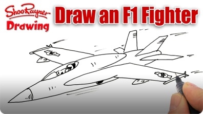 How to Draw an F-18 Fighter Plane
