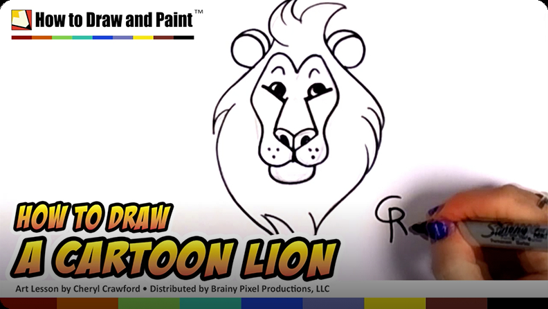 How To Draw Cartoon Lions