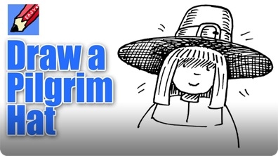 How to Draw a Pilgrim Wearing a Hat
