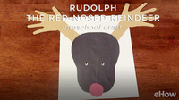Preschool Craft for Rudolph the Red Nosed Reindeer With Handprints