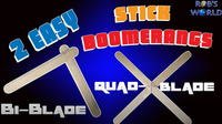 How to Make 2 Easy DIY Stick Boomerangs! (Bi- and Quad-Blade)