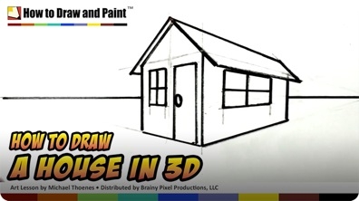 How to Draw a House in 3D