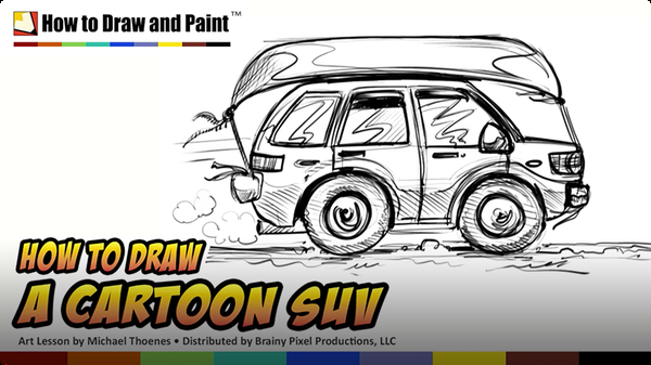 How to Draw a Cartoon SUV