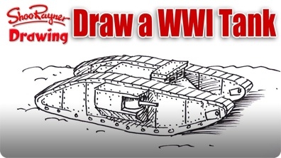 How to Draw a WWI Tank