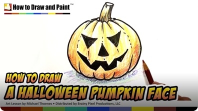 How to Draw a Halloween Pumpkin Face