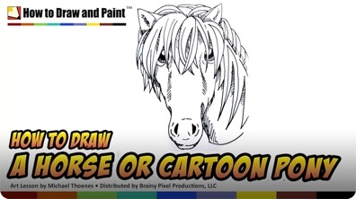 How to Draw a Horse or Cartoon Pony