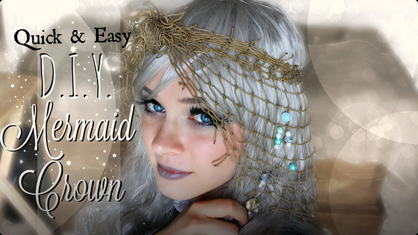 Easy Mermaid Crown Tutorial: How to make a Fishnet Headband