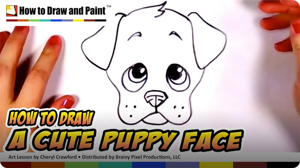 How to Draw a Cute Puppy Face Video | Discover Fun and Educational ...